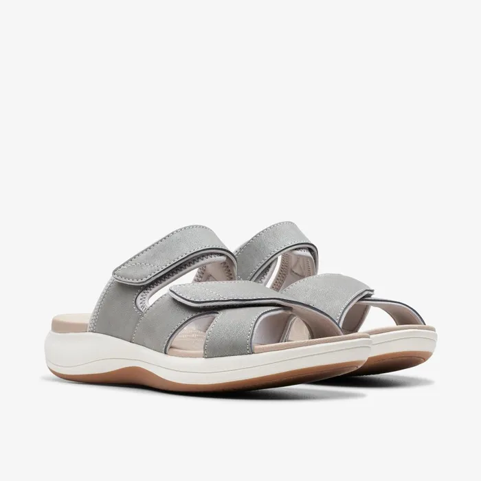 Mira Ease Grey Women Clarks Sandals and Flip Flops