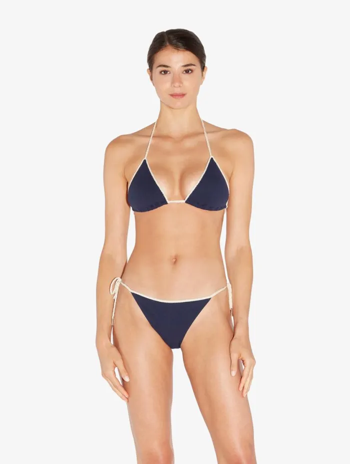 Monogram Bikini Brief In Navy Swim La Perla Bikinis