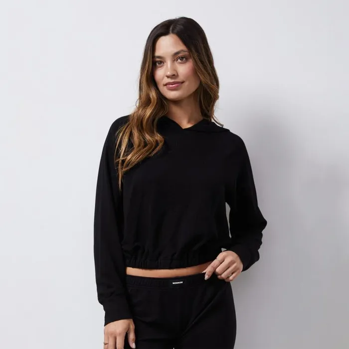 MONROW Hoodies French Terry Crop Hoody 8211 Women