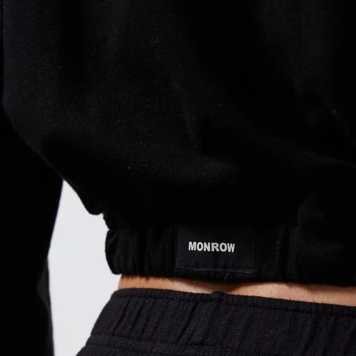 MONROW Hoodies French Terry Crop Hoody 8211 Women MONROW Hoodies French Terry Crop Hoody 8211 Women