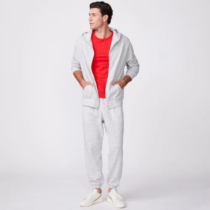 MONROW Men039s Men039s Vintage Weekend Sweats 8211 Heather Grey 8211 Men MONROW Men039s Men039s Vintage Weekend Sweats 8211 Heather Grey 8211 Men