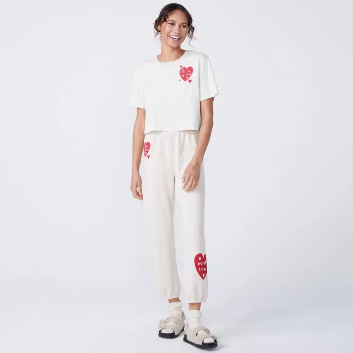 MONROW Tees Love Letter 50039s Tee 8211 Women MONROW Tees Love Letter 50039s Tee 8211 Women