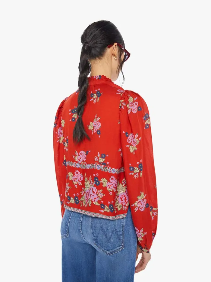 Mother Denim Annabel Shirt Red Carmine 8211 Women