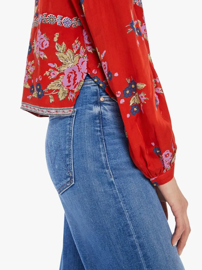 Mother Denim Annabel Shirt Red Carmine 8211 Women