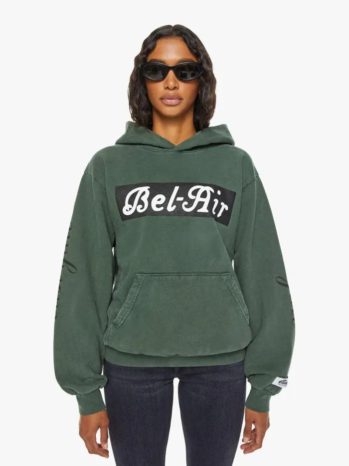 Mother Denim BelAir Pull Over Hoodie Forest Green 8211 Women