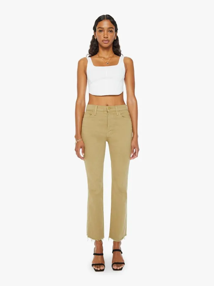 Mother Denim Bootcut The Tripper Flood Fray Cedar 8211 Women