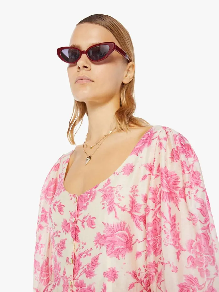 Mother Denim Ellah Dress Pink Baroque 8211 Women