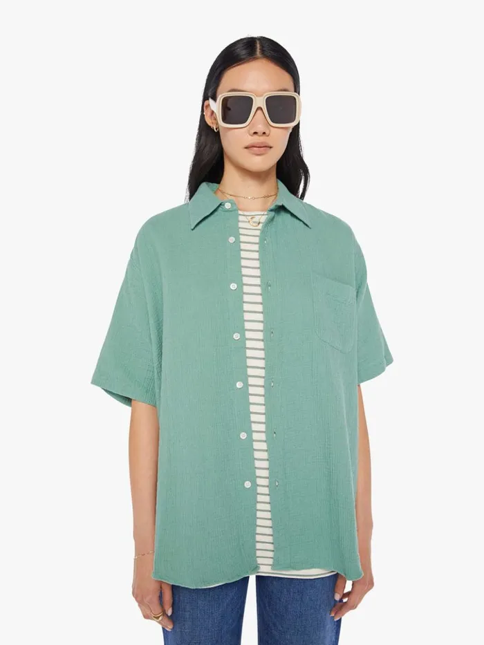 Mother Denim Roque Shirt Green Bay 8211 Women