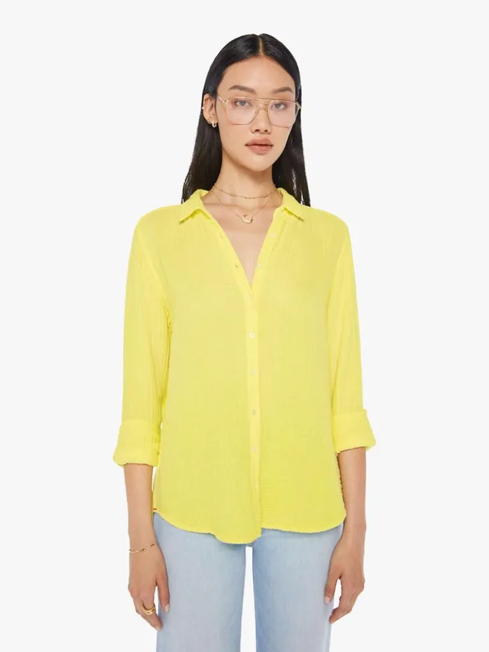 Mother Denim Scout Shirt Pale Yellow 8211 Women
