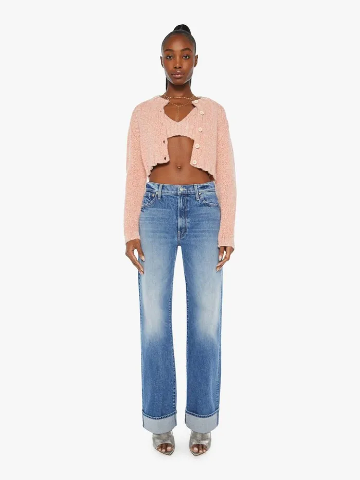Mother Denim The Crop Cardigan Peach Fuzz 8211 Women Mother Denim The Crop Cardigan Peach Fuzz 8211 Women