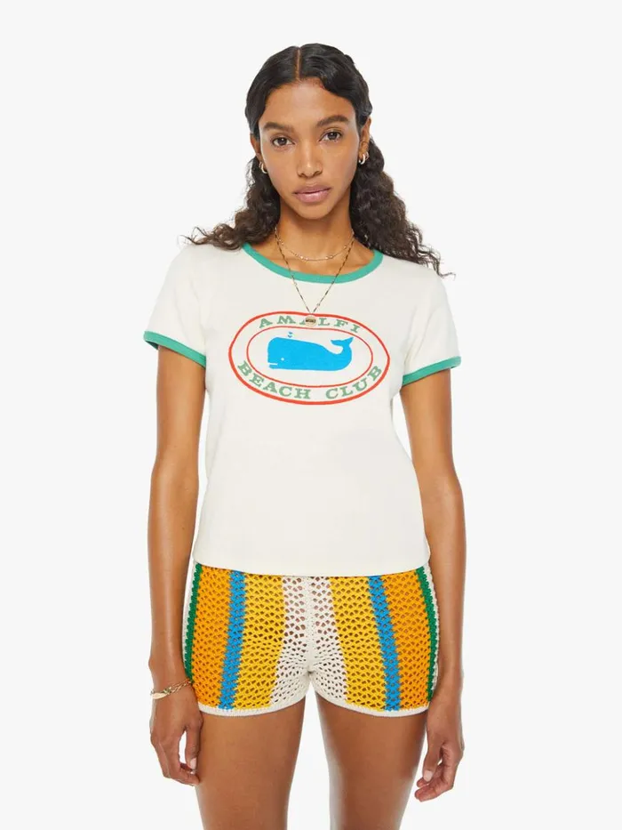 Mother Denim The Itty Bitty Ringer Amalfi Beach Club 8211 Women