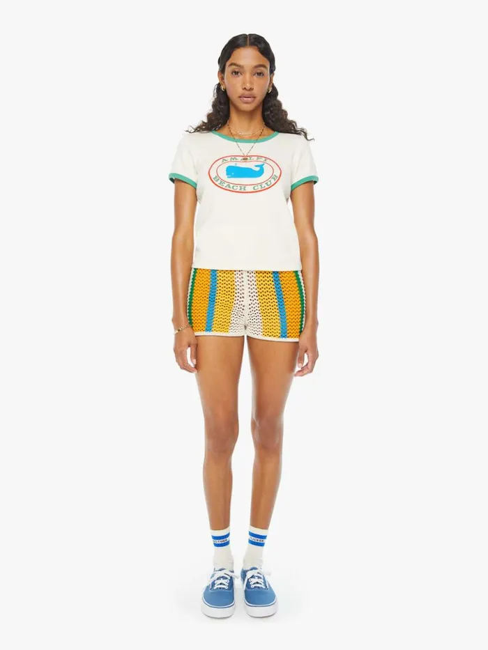 Mother Denim The Itty Bitty Ringer Amalfi Beach Club 8211 Women