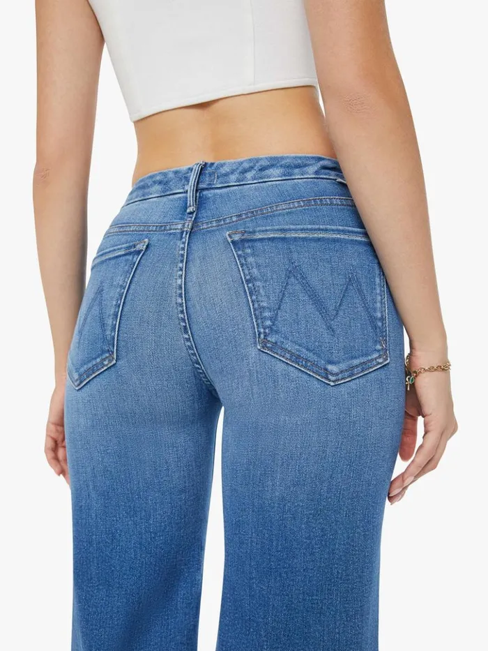 Mother Denim Wide Leg The Roller Fray Wash Work Hard Play Hard 8211 Women