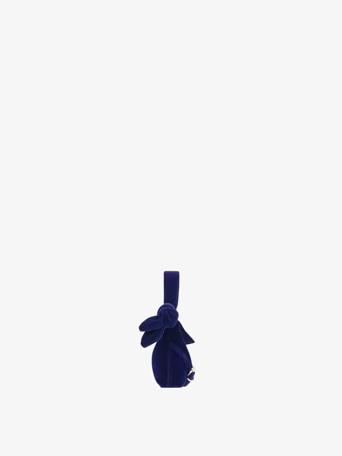 Nano Voyou Bag In Velvet With Bow Detail Dark Navy Women Givenchy Micro Bags