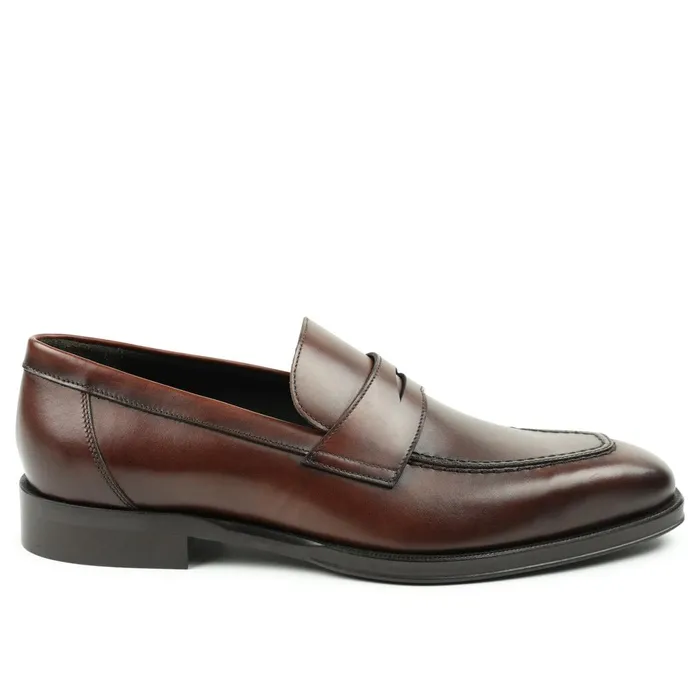 Nathan Penny Loafer 8211 Rust Men Bruno Magli Loafers and Slipons