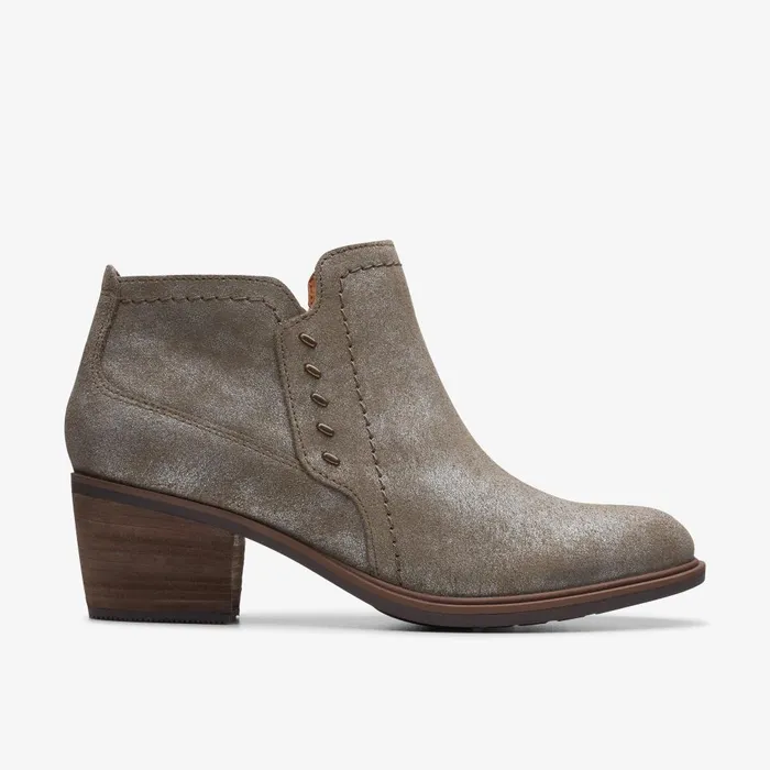 Neva Lo Taupe Metallic Women Clarks Boots and Booties
