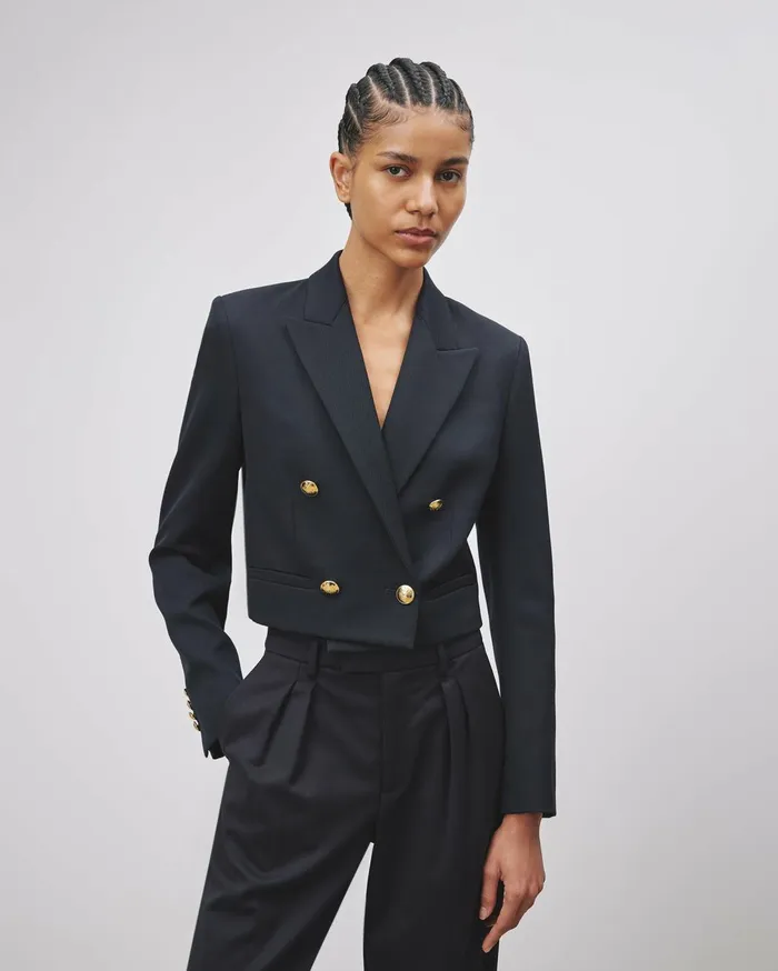 Nili Lotan BEAUREGARD BLAZER Stone Women Jackets and Blazers