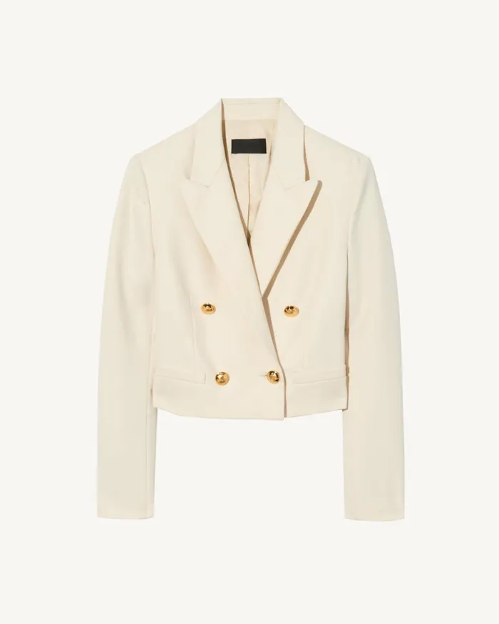 Nili Lotan BEAUREGARD BLAZER Stone Women Jackets and Blazers