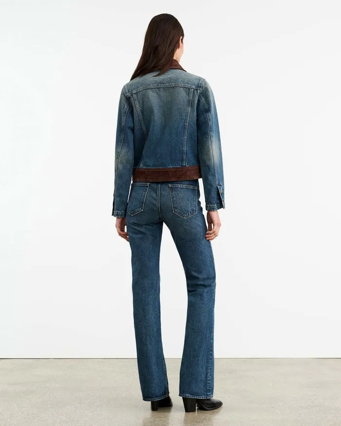 Nili Lotan BROOKLYN DENIM JACKET Simon Wash Women Jackets and Blazers