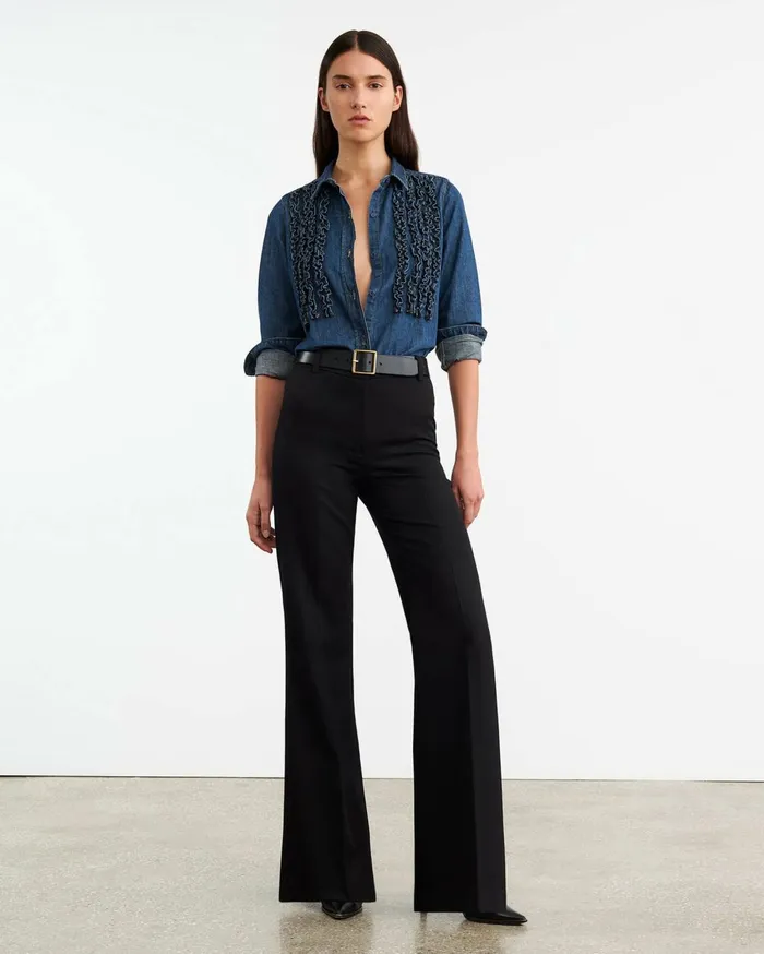 Nili Lotan EFFY PANT Black Women Pants and Shorts