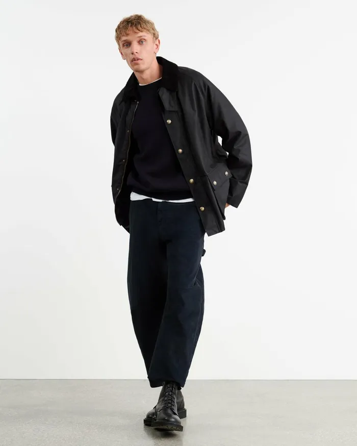 Nili Lotan LELAND SWEATER Dark Navy Men Sweaters