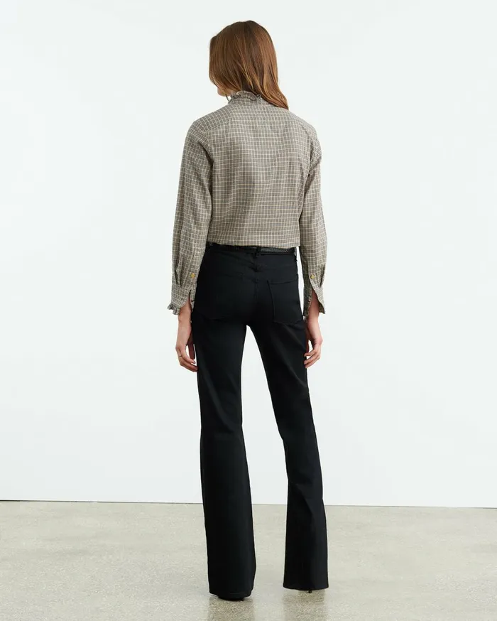 Nili Lotan LYDIA SHIRT Honey Check Women Tops