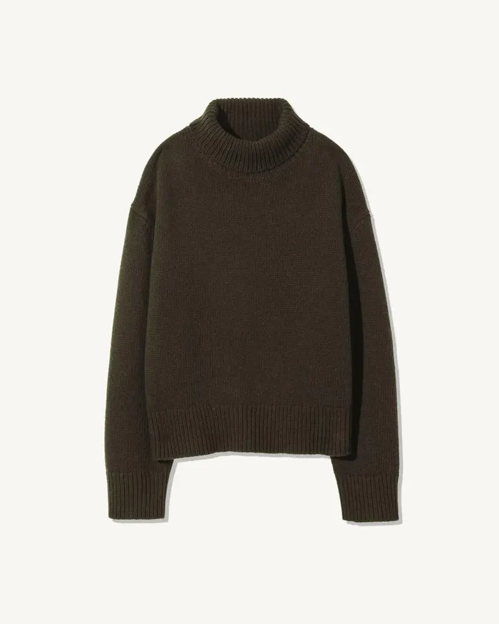 Nili Lotan OMAIRA SWEATER Dark Pine Women Knits and Sweaters
