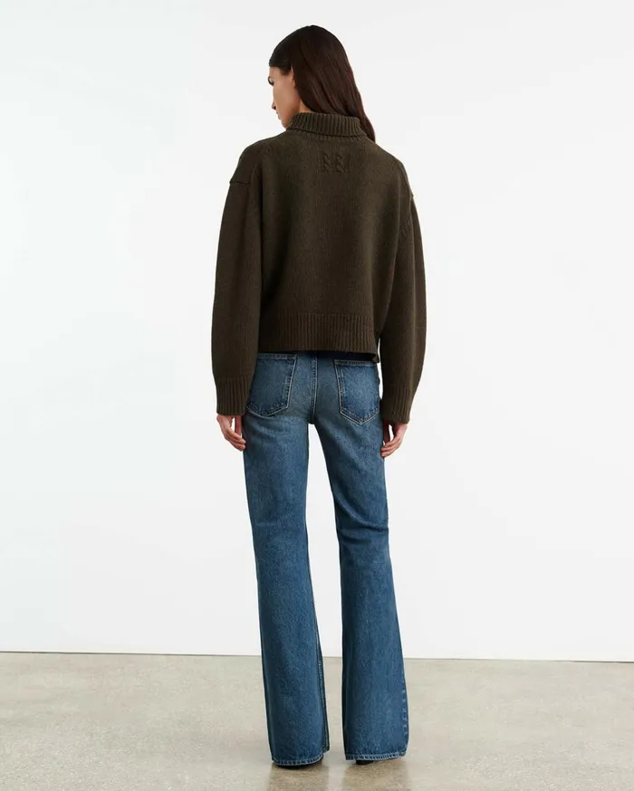 Nili Lotan OMAIRA SWEATER Dark Pine Women Knits and Sweaters
