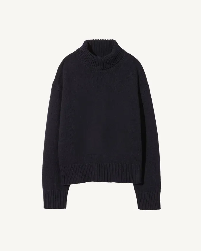 Nili Lotan OMAIRA SWEATER Dark Pine Women Knits and Sweaters