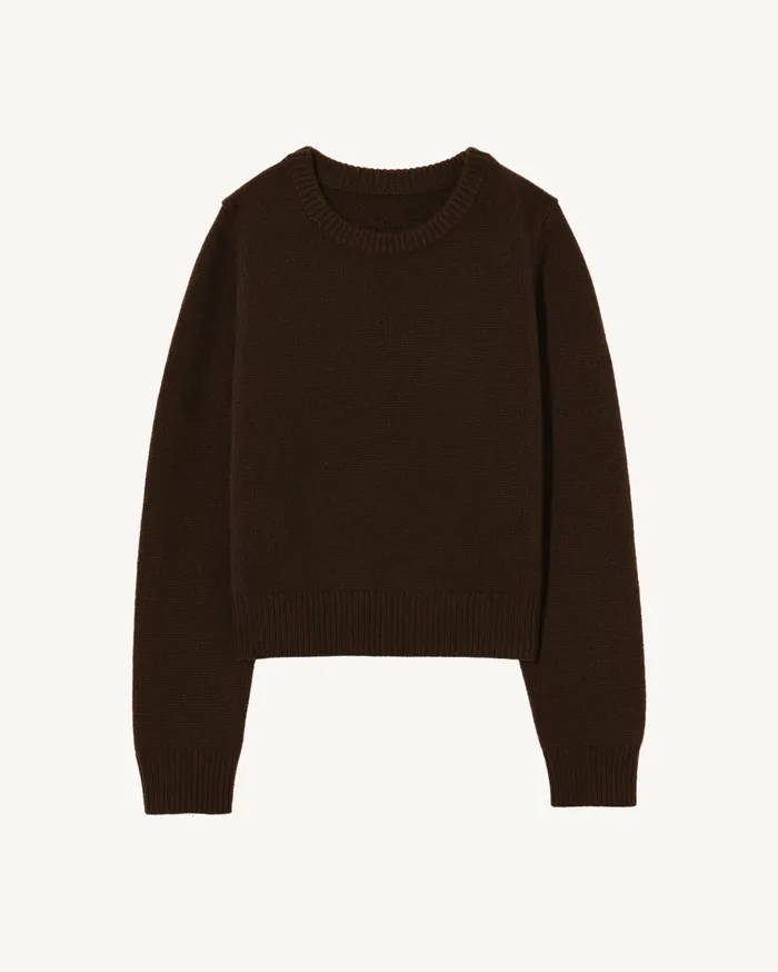 Nili Lotan POPPY SWEATER Espresso Women Knits and Sweaters