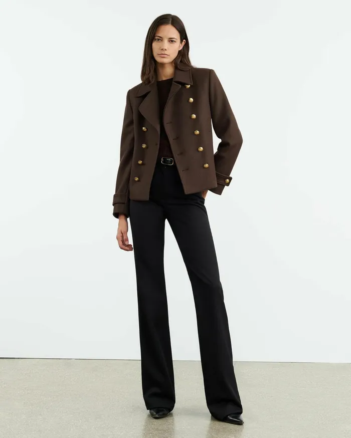 Nili Lotan POPPY SWEATER Espresso Women Knits and Sweaters