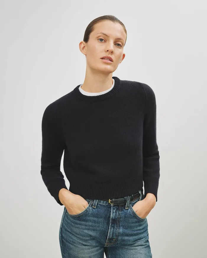Nili Lotan POPPY SWEATER Espresso Women Knits and Sweaters