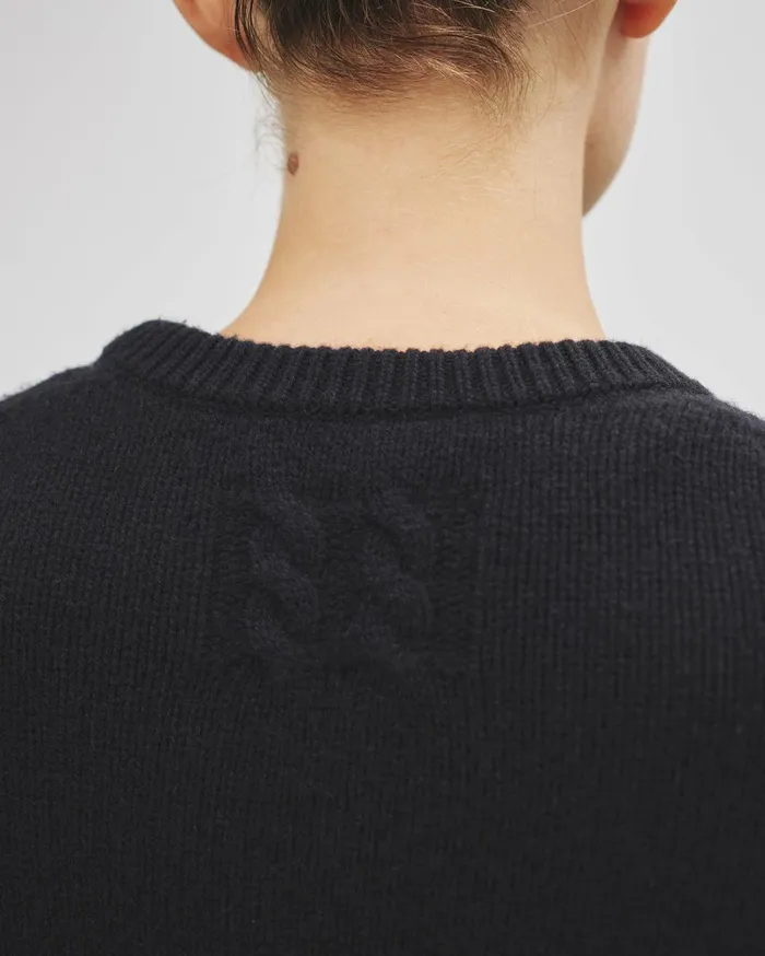 Nili Lotan POPPY SWEATER Espresso Women Knits and Sweaters