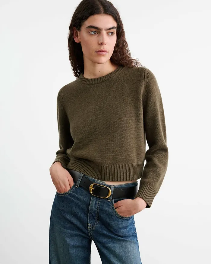 Nili Lotan POPPY SWEATER Espresso Women Knits and Sweaters