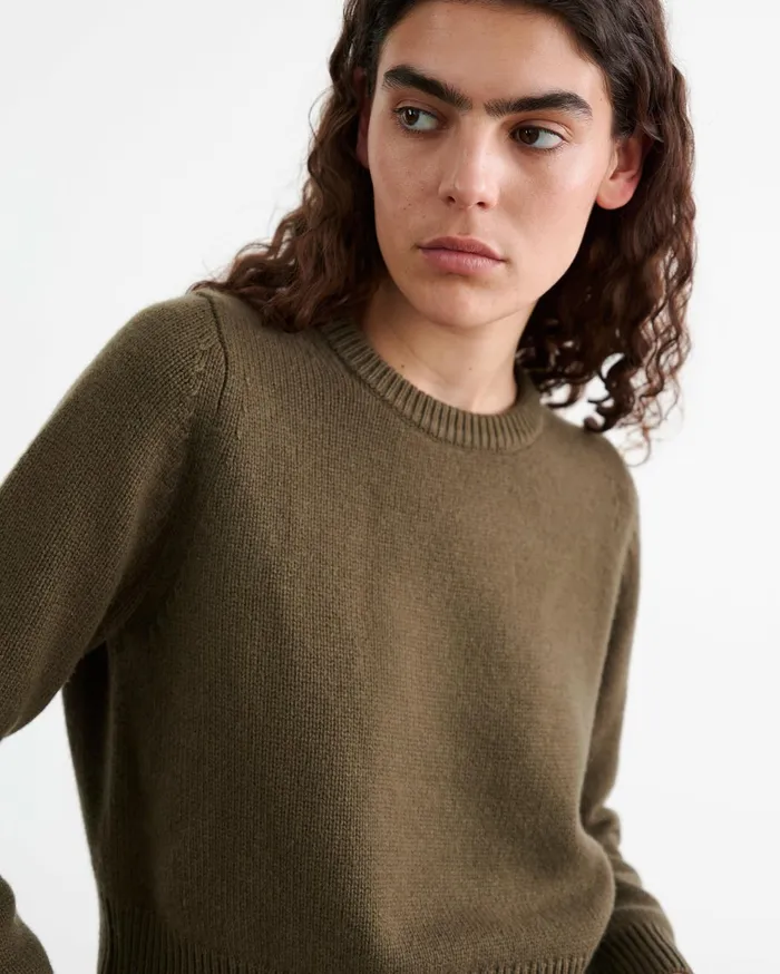 Nili Lotan POPPY SWEATER Espresso Women Knits and Sweaters