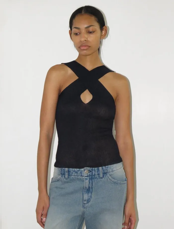 No 2070 Saric Navy Women Paloma Wool Tops