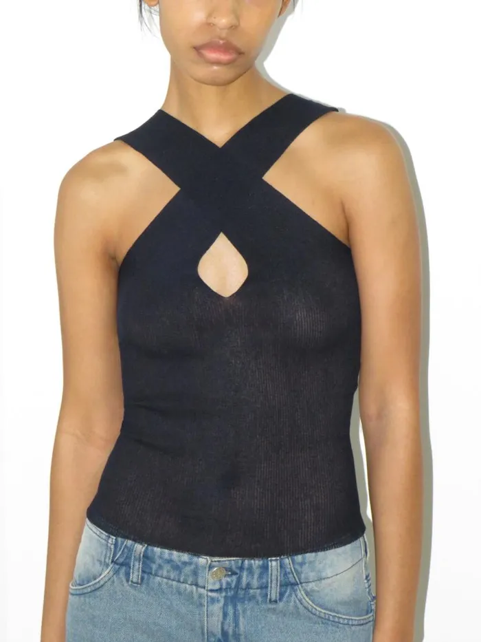 No 2070 Saric Navy Women Paloma Wool Tops