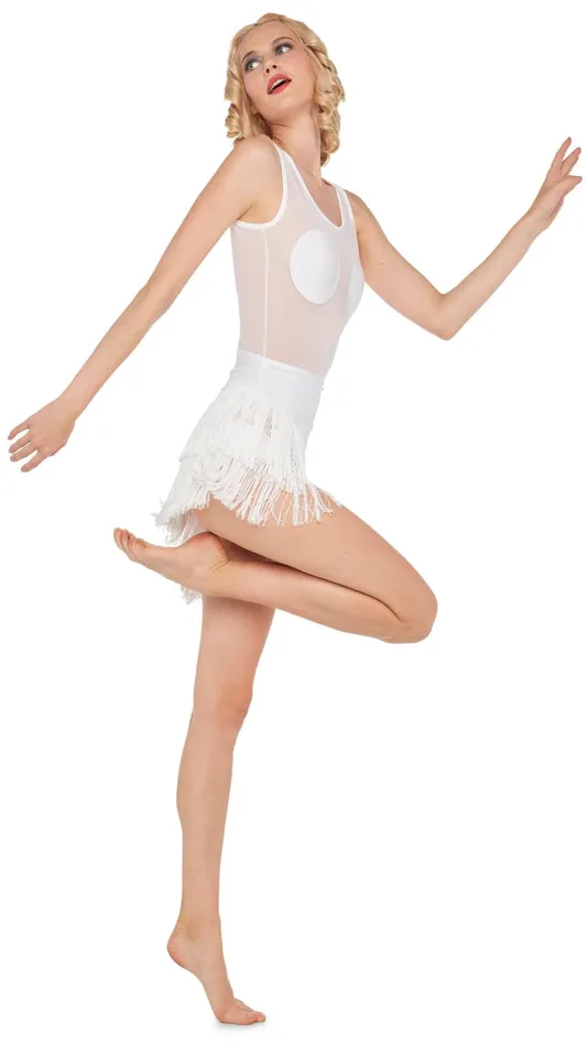 Norma Kamali Bottoms SPLICED FRINGE SKIRT Snow Whitesnow White 8211 Clothing Norma Kamali Bottoms SPLICED FRINGE SKIRT Snow Whitesnow White 8211 Clothing
