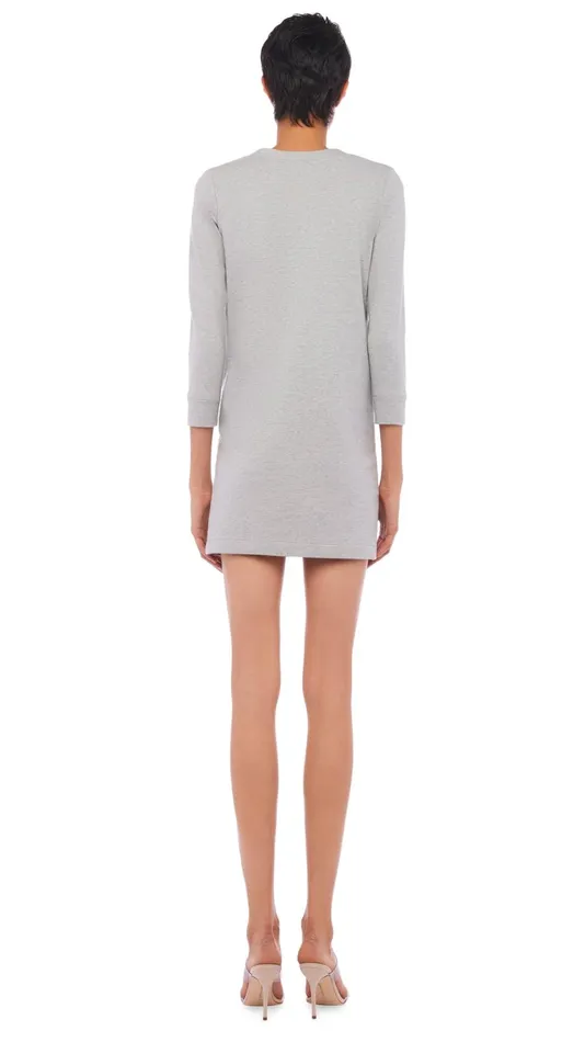 Norma Kamali Dresses 34 SLEEVE TAILORED MINI DRESS Light Heather Grey 8211 Clothing Norma Kamali Dresses 34 SLEEVE TAILORED MINI DRESS Light Heather Grey 8211 Clothing