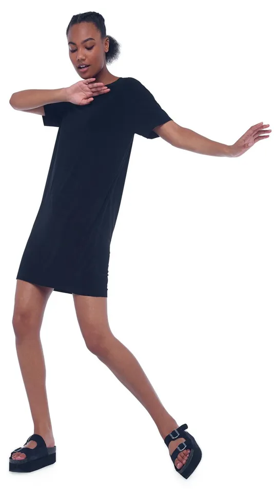 Norma Kamali Dresses BOXY DRESS TO KNEE Black 8211 Clothing
