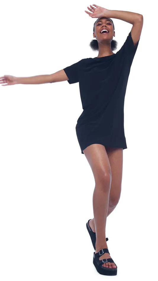 Norma Kamali Dresses BOXY DRESS TO KNEE Black 8211 Clothing