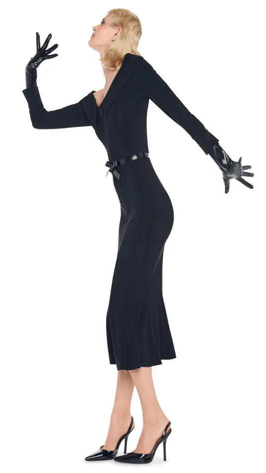 Norma Kamali Dresses OFF SHOULDER FISHTAIL DRESS Black 8211 Clothing