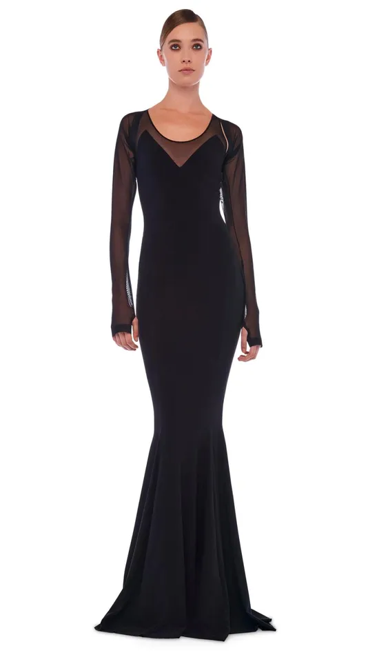 Norma Kamali Dresses RACER FISHTAIL GOWN Black 8211 Clothing