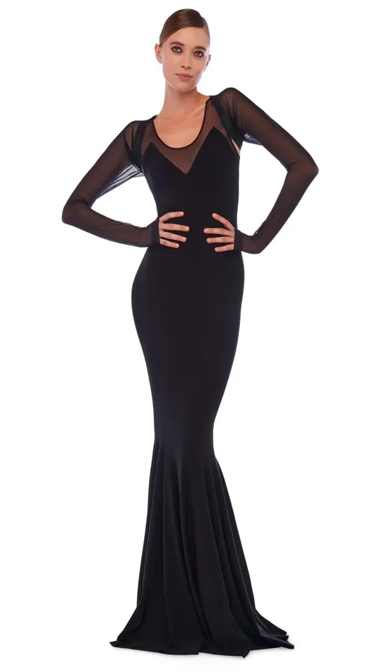 Norma Kamali Dresses RACER FISHTAIL GOWN Black 8211 Clothing