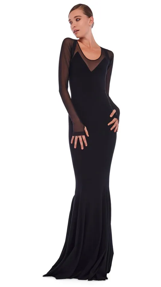 Norma Kamali Dresses RACER FISHTAIL GOWN Black 8211 Clothing