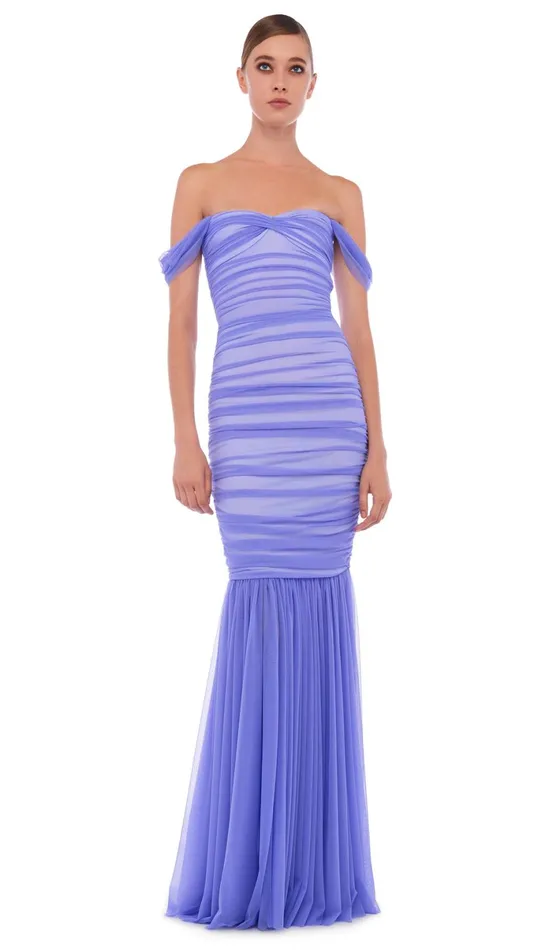 Norma Kamali Dresses WALTER FISHTAIL GOWN Lilac 8211 Clothing