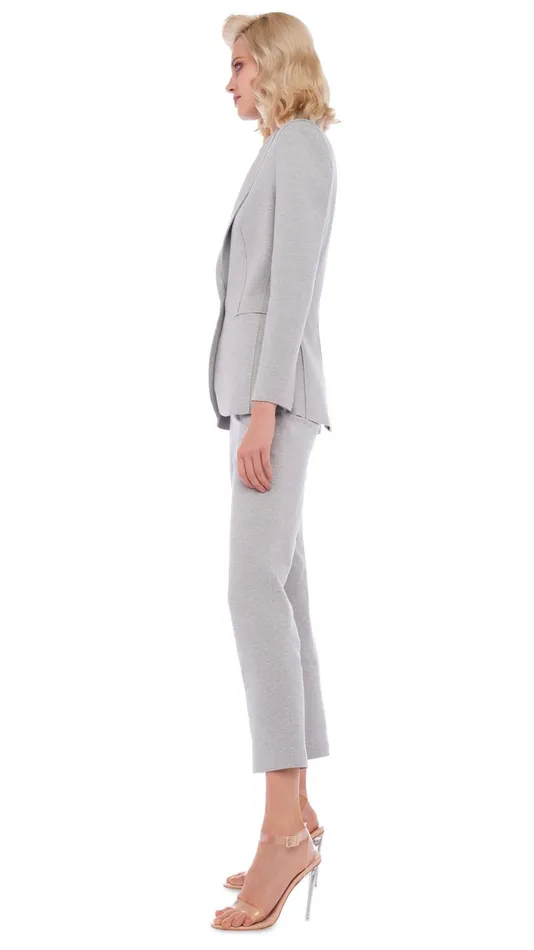 Norma Kamali Jackets CLASSIC SINGLE BREASTED JACKET Light Heather Grey 8211 Clothing Norma Kamali Jackets CLASSIC SINGLE BREASTED JACKET Light Heather Grey 8211 Clothing