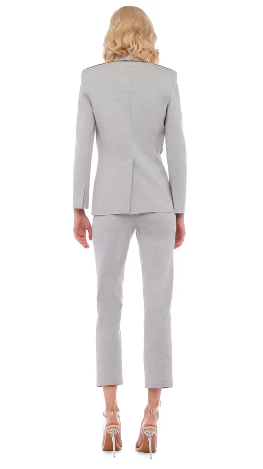Norma Kamali Jackets CLASSIC SINGLE BREASTED JACKET Light Heather Grey 8211 Clothing Norma Kamali Jackets CLASSIC SINGLE BREASTED JACKET Light Heather Grey 8211 Clothing