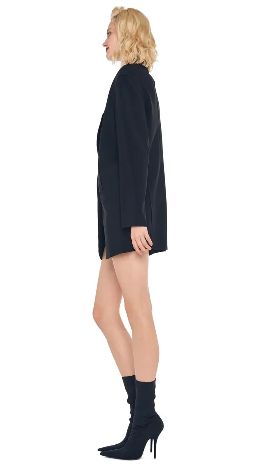 Norma Kamali Wardrobe SLEEVELESS PICKLEBALL MINI DRESS With OVERSIZED SINGLE BREASTED JACKET 8211 Clothing Norma Kamali Wardrobe SLEEVELESS PICKLEBALL MINI DRESS With OVERSIZED SINGLE BREASTED JACKET 8211 Clothing
