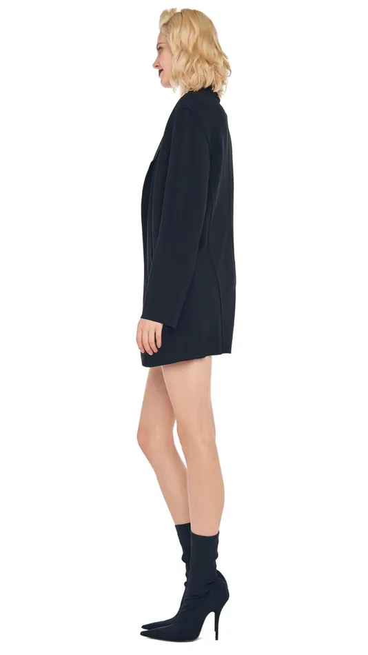 Norma Kamali Wardrobe SLEEVELESS PICKLEBALL MINI DRESS With OVERSIZED SINGLE BREASTED JACKET 8211 Clothing Norma Kamali Wardrobe SLEEVELESS PICKLEBALL MINI DRESS With OVERSIZED SINGLE BREASTED JACKET 8211 Clothing